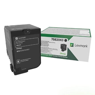 Obrazek Lexmark 75B20K0 originální tonerová kazeta, barva náplně černá, výtěžnost cartridge 13000 stran