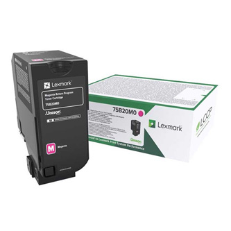 Obrazek Lexmark 75B20M0 originální tonerová kazeta, barva náplně purpurová, výtěžnost cartridge 10000 stran