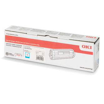 Obrazek Oki C824 47095703 originální tonerová kazeta, barva náplně azurová, výtěžnost cartridge 5000 stran