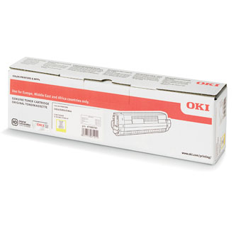 Obrazek Oki C824 47095701 originální tonerová kazeta, barva náplně žlutá, výtěžnost cartridge 5000 stran