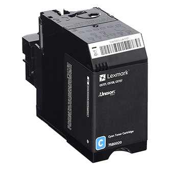Obrazek Lexmark 75B0020 originální tonerová kazeta, barva náplně azurová, výtěžnost cartridge 10000 stran
