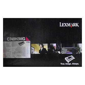 Obrazek Lexmark C748H3MG originální tonerová kazeta, barva náplně purpurová, výtěžnost cartridge 10000 stran