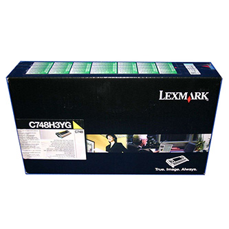 Obrazek Lexmark C748H3YG originální tonerová kazeta, barva náplně žlutá, výtěžnost cartridge 10000 stran