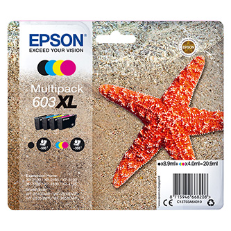 Obrazek Epson 603 XL C13T03A64010 originální inkoustová kazeta, barva náplně azurová/purpurová/žlutá/černá