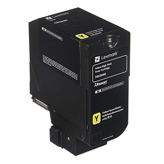 Obrazek Lexmark 74C0H40 originální tonerová kazeta, barva náplně žlutá, výtěžnost cartridge 12000 stran