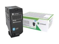 Obrazek Lexmark 74C20CE originální tonerová kazeta, barva náplně azurová, výtěžnost cartridge 3000 stran