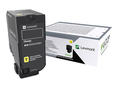 Obrazek Lexmark 75B0040 originální tonerová kazeta, barva náplně žlutá, výtěžnost cartridge 10000 stran