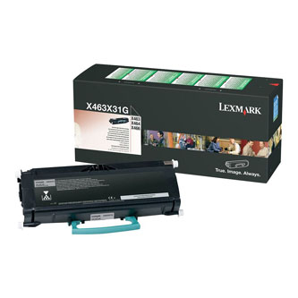 Obrazek Lexmark X463X31G originální tonerová kazeta, barva náplně černá, výtěžnost cartridge 15000 stran