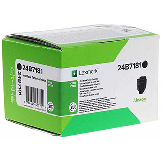 Obrazek Lexmark 24B7181 originální tonerová kazeta, barva náplně černá, výtěžnost cartridge 9000 stran