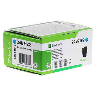 Obrazek Lexmark 24B7182 originální tonerová kazeta, barva náplně azurová, výtěžnost cartridge 6000 stran
