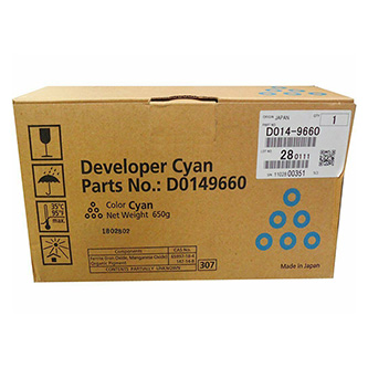Obrazek Ricoh D0149660 originální developer, barva náplně azurová, výtěžnost cartridge 450000 stran