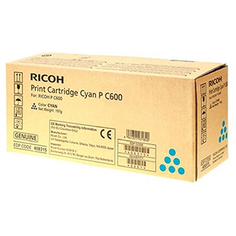 Obrazek Ricoh 408315 originální tonerová kazeta, barva náplně azurová, výtěžnost cartridge 12000 stran