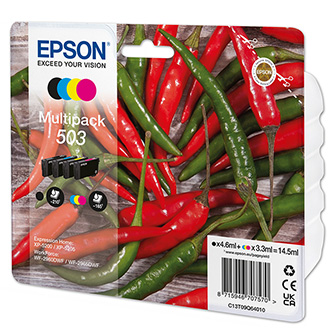 Obrazek Epson originální ink C13T09Q64010, T09Q640, 503, CMYK, 550str., 3x3.3/4.6ml, Eps