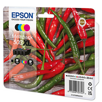 Obrazek Epson originální ink C13T09R64010, T09R640, 503XL, CMYK, 550str., 3x6.4/9.2ml, E