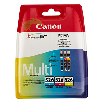 Obrazek Canon originální ink CLI-526 CMY, 4541B019, CMY, blistr s ochranou, 9ml, multi p