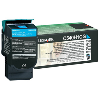 Obrazek Lexmark C540H1CG originální tonerová kazeta, barva náplně azurová, výtěžnost cartridge 2000 stran