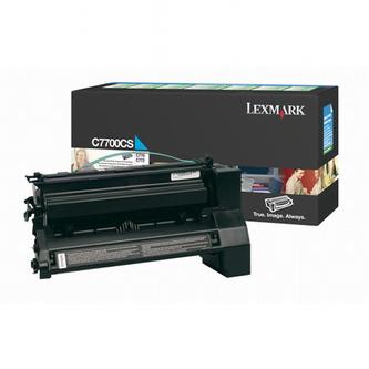 Obrazek Lexmark C7700CS originální tonerová kazeta, barva náplně azurová, výtěžnost cartridge 6000 stran