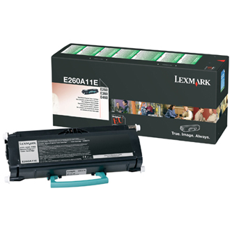 Obrazek Lexmark E260A11E originální tonerová kazeta, barva náplně černá, výtěžnost cartridge 3500 stran