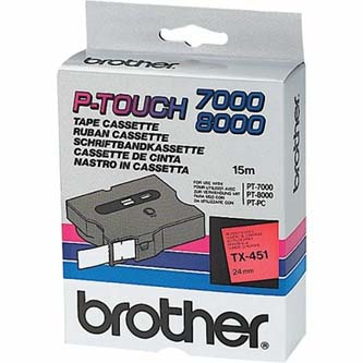 Obrazek Brother originální páska do tiskárny štítků, Brother, TX-451, černý tisk/modrý podklad, laminovaná, 15m, 24mm