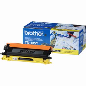 Obrazek Brother TN135 TN135Y originální tonerová kazeta, barva náplně žlutá, výtěžnost cartridge 4000 stran