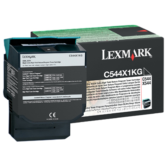 Obrazek Lexmark C544X1KG originální tonerová kazeta, barva náplně černá, výtěžnost cartridge 6000 stran