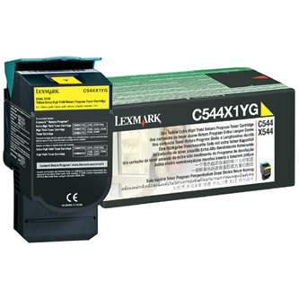 Obrazek Lexmark C544X1YG originální tonerová kazeta, barva náplně žlutá, výtěžnost cartridge 4000 stran