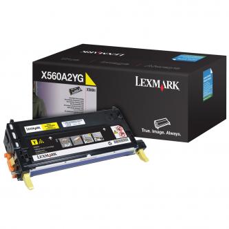 Obrazek Lexmark X560A2YG originální tonerová kazeta, barva náplně žlutá, výtěžnost cartridge 4000 stran