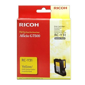 Obrazek Ricoh 405503 originální inkoustová kazeta, barva náplně žlutá, výtěžnost cartridge 2500 stran