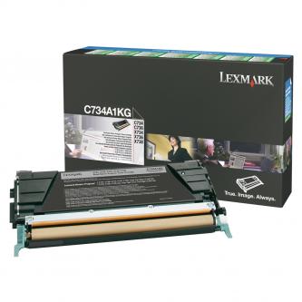 Obrazek Lexmark C734A1KG originální tonerová kazeta, barva náplně černá, výtěžnost cartridge 8000 stran
