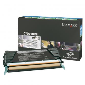 Obrazek Lexmark C736H1KG originální tonerová kazeta, barva náplně černá, výtěžnost cartridge 12000 stran