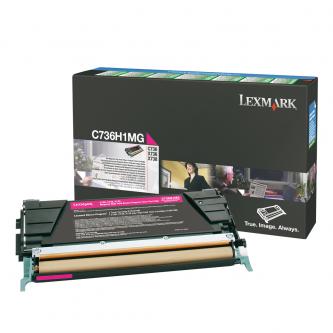 Obrazek Lexmark C736H1MG originální tonerová kazeta, barva náplně purpurová, výtěžnost cartridge 10000 stran