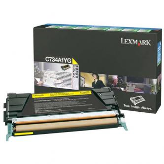 Obrazek Lexmark C734A1YG originální tonerová kazeta, barva náplně žlutá, výtěžnost cartridge 6000 stran