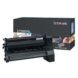 Obrazek Lexmark C7702CH originální tonerová kazeta, barva náplně azurová, výtěžnost cartridge 10000 stran
