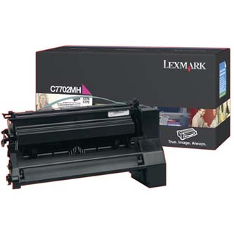 Obrazek Lexmark C7702MH originální tonerová kazeta, barva náplně purpurová, výtěžnost cartridge 10000 stran