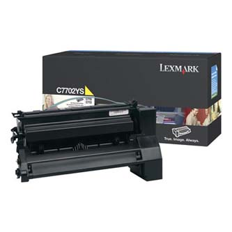 Obrazek Lexmark C7702YS originální tonerová kazeta, barva náplně žlutá, výtěžnost cartridge 6000 stran