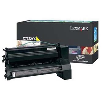 Obrazek Lexmark C7722YX originální tonerová kazeta, barva náplně žlutá, výtěžnost cartridge 15000 stran
