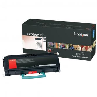 Obrazek Lexmark E260A21E originální tonerová kazeta, barva náplně černá, výtěžnost cartridge 3500 stran