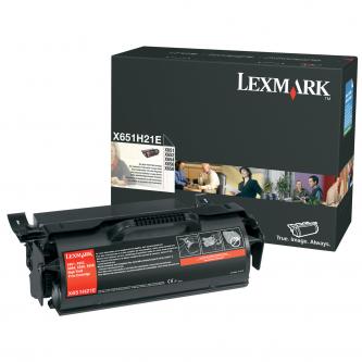 Obrazek Lexmark X651H21E originální tonerová kazeta, barva náplně černá, výtěžnost cartridge 25000 stran