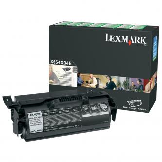Obrazek Lexmark X654X04E originální tonerová kazeta, barva náplně černá, výtěžnost cartridge 36000 stran