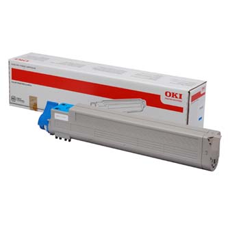 Obrazek Oki C9655 43837131 originální tonerová kazeta, barva náplně azurová, výtěžnost cartridge 22000 stran