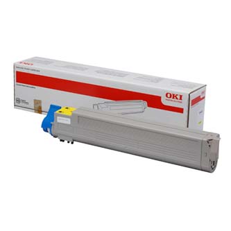 Obrazek Oki C9655 43837129 originální tonerová kazeta, barva náplně žlutá, výtěžnost cartridge 22000 stran