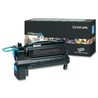 Obrazek Lexmark C792A1CG originální tonerová kazeta, barva náplně azurová, výtěžnost cartridge 6000 stran