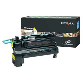 Obrazek Lexmark C792X1YG originální tonerová kazeta, barva náplně žlutá, výtěžnost cartridge 20000 stran
