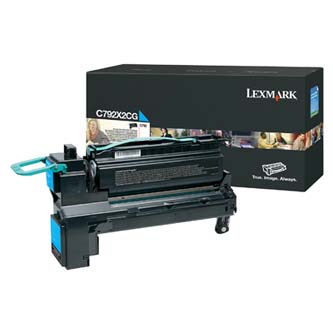 Obrazek Lexmark C792X2CG originální tonerová kazeta, barva náplně azurová, výtěžnost cartridge 20000 stran