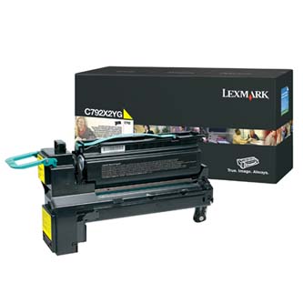 Obrazek Lexmark C792X2YG originální tonerová kazeta, barva náplně žlutá, výtěžnost cartridge 20000 stran