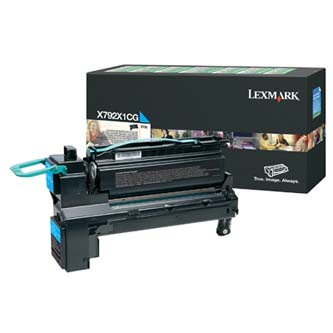 Obrazek Lexmark X792X1CG originální tonerová kazeta, barva náplně azurová, výtěžnost cartridge 20000 stran