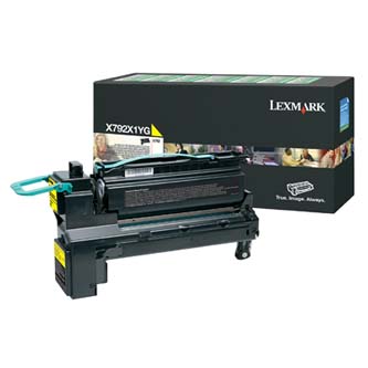 Obrazek Lexmark X792X1YG originální tonerová kazeta, barva náplně žlutá, výtěžnost cartridge 20000 stran