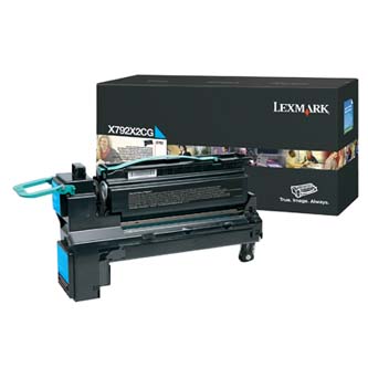 Obrazek Lexmark X792X2CG originální tonerová kazeta, barva náplně azurová, výtěžnost cartridge 20000 stran