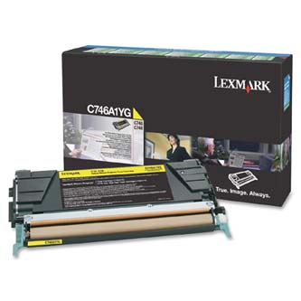 Obrazek Lexmark C746A1YG originální tonerová kazeta, barva náplně žlutá, výtěžnost cartridge 7000 stran