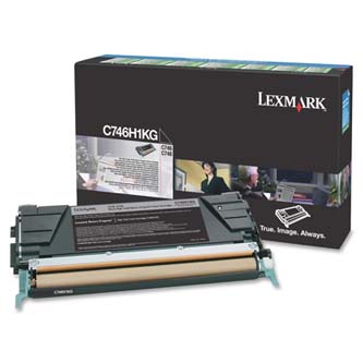 Obrazek Lexmark C746H1KG originální tonerová kazeta, barva náplně černá, výtěžnost cartridge 12000 stran